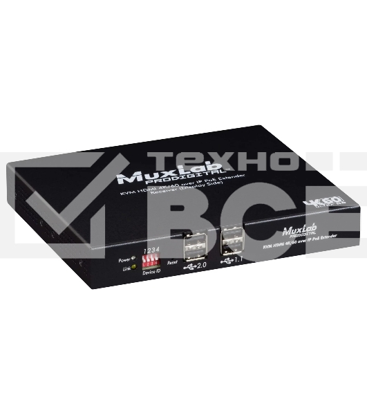 Приемник MuxLab 500800-RX KVM HDMI over IP PoE, 4K/60