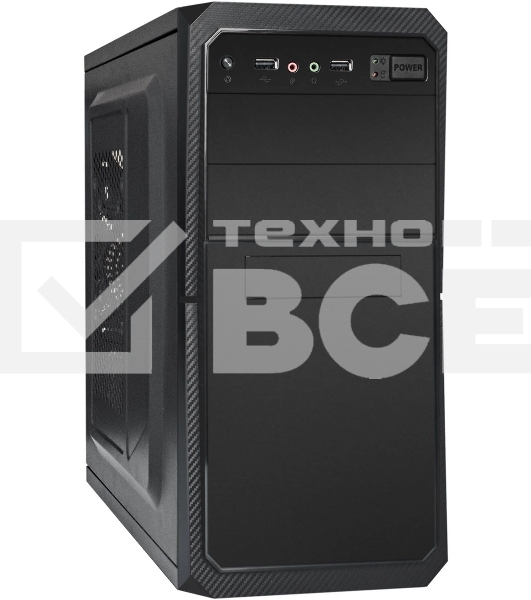 Компьютерный корпус Minitower ExeGate BA-202-UNS350 (mATX, БП UNS350 с вент. 12см, 2хUSB, аудио, черный)