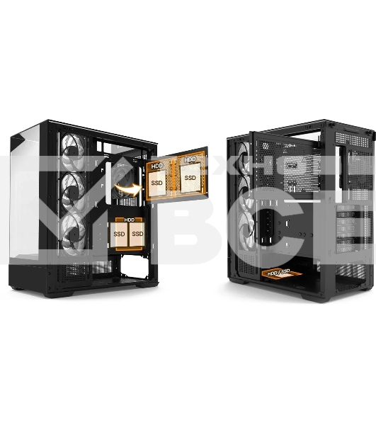 Компьютерный корпус ZALMAN P40 Prism Plus, ATX, черный, WINDOW, 3xCombo (3.5'' or 2.5