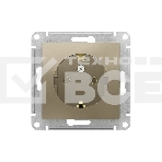 Механизм розетки 1-м СП AtlasDesign с заземл. 16А шампань SchE ATN000543, фото2