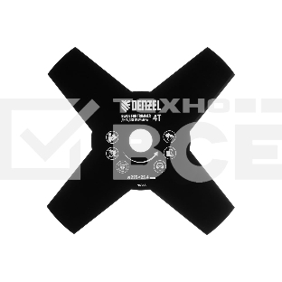 Диск для триммера Denzel 255 х 25,4, толщина 1,6 мм, 4 лезвия