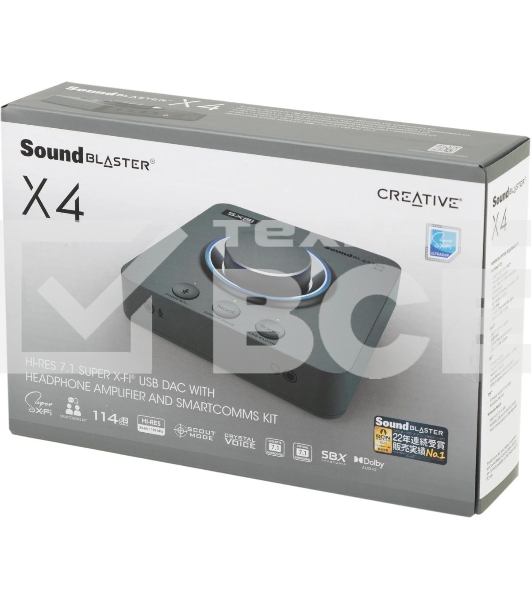 Звуковая карта Creative USB Sound Blaster X 4 WW (SB-Axx1) 7.1 Ret