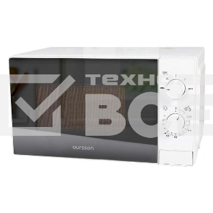 Микроволновая печь Oursson MM2013B/WH белый, 20 л, 700 Вт, переключатели - поворотный механизм