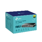 Настольный коммутатор TP-Link TL-SG1006PP с 6 гигабитными портами (3 порта PoE+, 1 порт PoE++), 802.3af/at/bt 3-го типа, бюджет PoE — 64 Вт, стальной настольный корпус, фото3