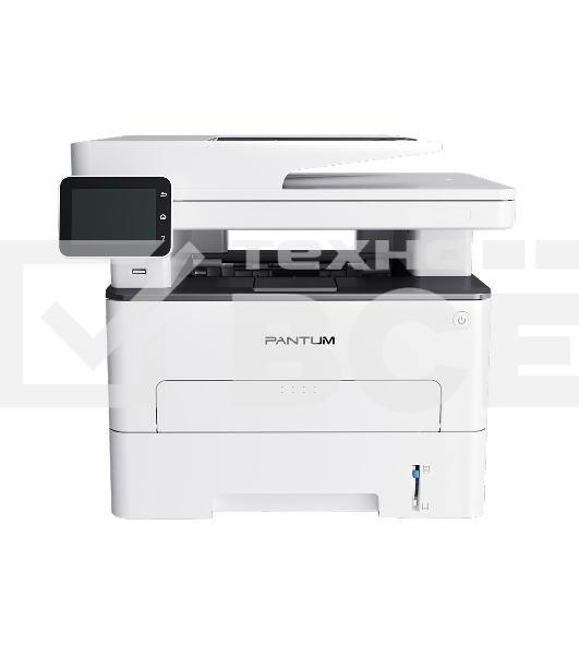 Монохромное МФУ Pantum BM5106FDN, P/C/S/F, Mono laser, A4, 40 ppm (max 100000 p/mon), 1.2 GHz, 1200x1200 dpi, 512 MB RAM, Duplex, DADF50, paper tray 250 pages, USB, LAN,touch screen, start. cartridge 6000 pages