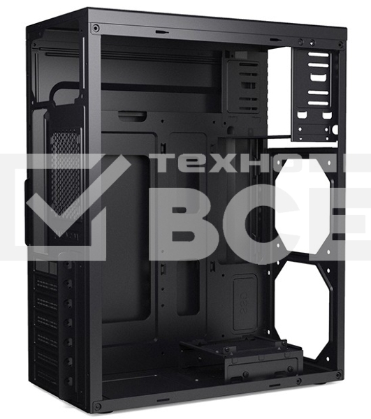 Компьютерный корпус CBR PCC-ATX-J02-450W ATX Miditower J02, c БП PSU-ATX450-12EC, 2*USB 2.0, HD Audio+Mic, Black