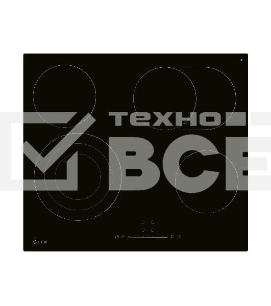 Варочная поверхность LEX EVH 642D BL черный
