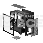 Корпус без блока питания PCCooler C3D310 BK, Mesh Mid Tower, Black, TG, 0.6 SPCC, no fans mATX, mITX 165/350/200mm 3x2.5