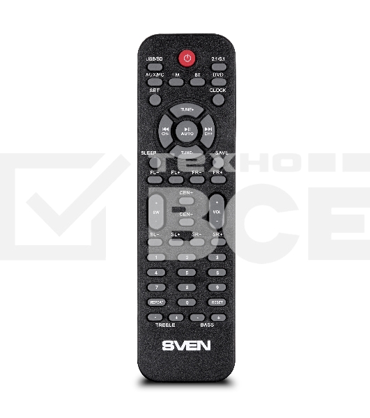 Компьютерная акустика SVEN АС HT-201, черный (80 Вт, Bluetooth, пульт, дисплей, FM, USB, SD)