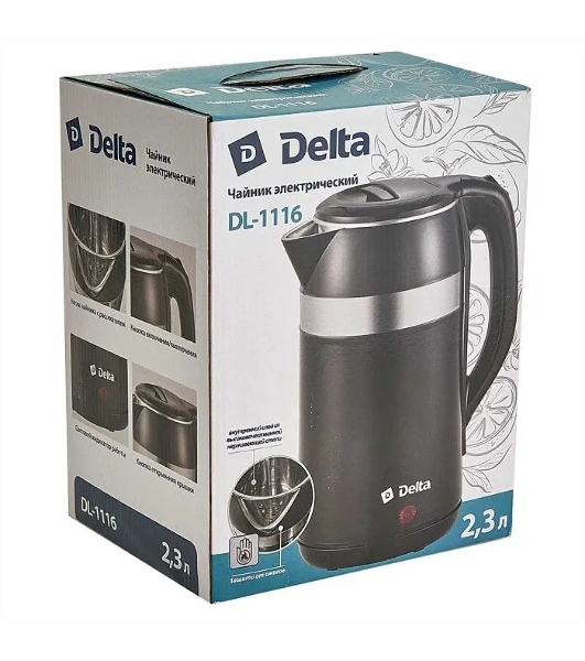 Чайник электрический DELTA DL-1116 черный