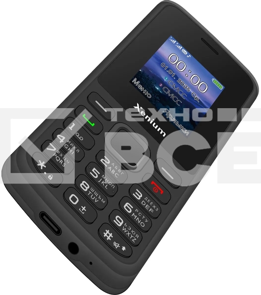 Мобильный телефон Xenium X175 черный моноблок 2Sim 1.8' 128x160 Nucleus GSM900/1800 MP3 FM