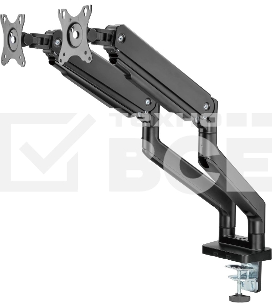 Кронштейн для мониторов Ultramounts UM731 черный 17'-35' макс.16кг крепление к столешнице поворот и наклон