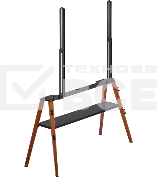 Подставка для телевизора Cactus CS-ST3647BKWN черный/орех, 49'-75' макс. 40 кг, напольный