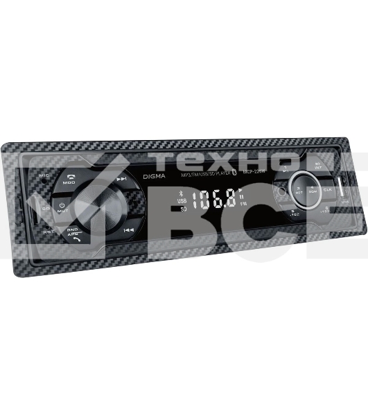 Автомагнитола Digma MCP-226W, 1 DIN, USB Type-A, AUX