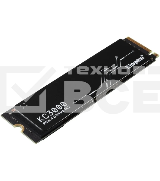 Накопитель SSD Kingston KC3000, 4Tb, PCIe 4.0 x4, M.2 2280, NVMe, R/W 7000/7000, с радиатором