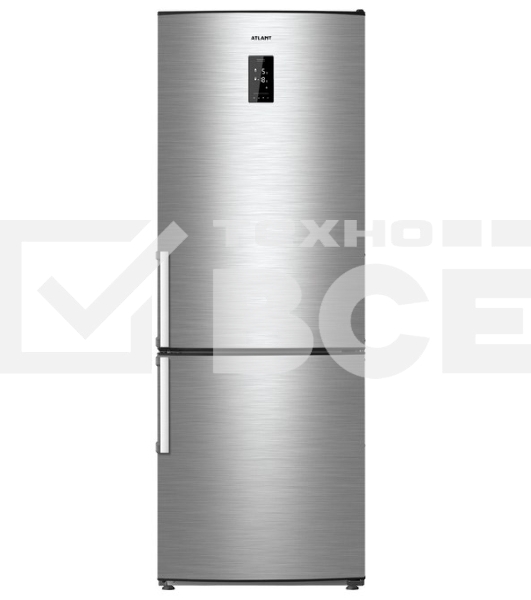Холодильник Atlant ХМ-4524-040-ND нержавеющая сталь двухкамерный 271/100л морозилка снизу, No Frost