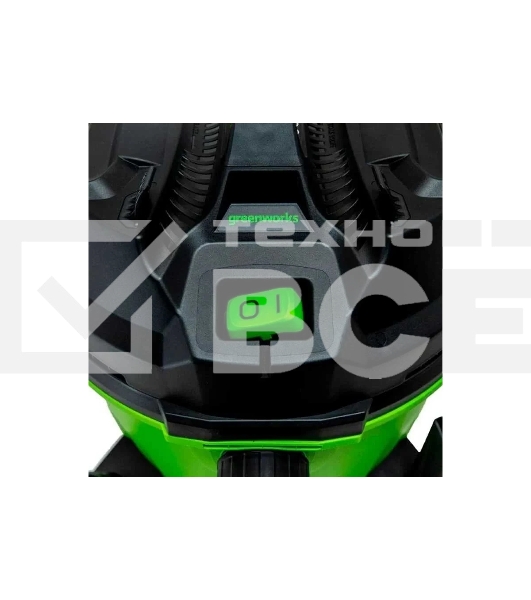 Строительный пылесос GreenWorks G120WDV (4701207) зеленый, 1300 Вт, уборка сухая/влажная, пылесборник контейнер, 34 л