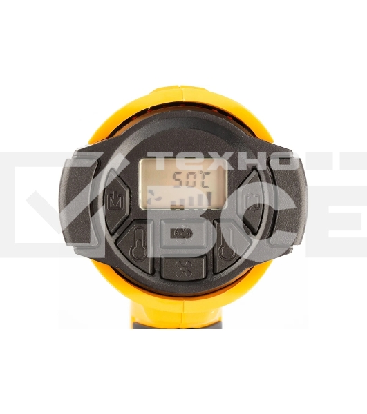 Фен технический HG-2000E, 2000 Вт, 2 режима, LCD дисплей Denzel