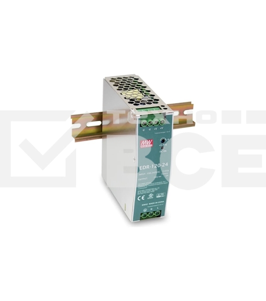 Блок питания AC-DC, 120Вт, вход 90-264V AC, 47-63Гц,127-370В DC, выход 12В,10A, рег. вых 12-14В, в кожухе на DIN-рейку