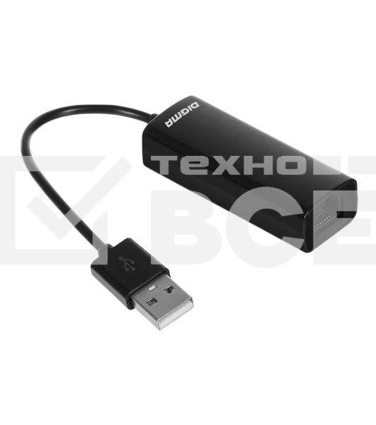 Сетевой адаптер Digma D-USB2-LAN100 Net Adapter Ethernet USB 2.0 (pack:1pcs)