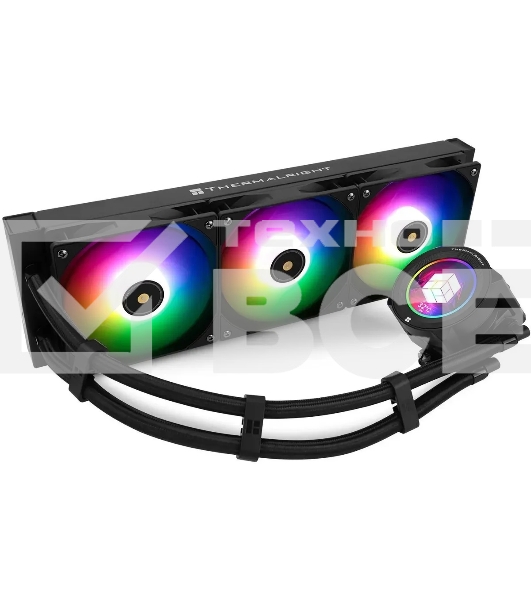 Система водяного охлаждения Thermalright Core Vision 360 ARGB Soc-AM5/AM4/1200/1700/1851 черный 4-pin 28.1dB Al LCD Ret (C-VISION-360-BL-ARGB)