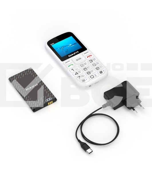 Мобильный телефон Maxvi B201 белый