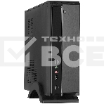 Компьютерный корпус MiniITX ExeGate MI-207 Black, miniITX/mATX, (без БП), 2хUSB, Audio, фото 1