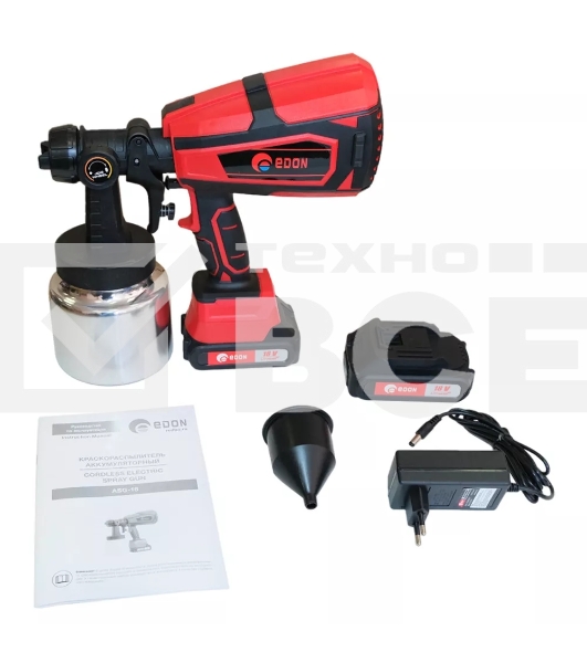 Краскопульт электрический Аккумуляторный Edon ASG-18