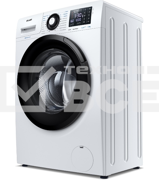 Стиральная машина Атлант СМА 60У1014-02 белая, загрузка фронтальная 6кг, 1000 об/мин., класс: A