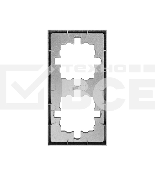 Рамка 2-мест. горизонт. ZIMA серый матовый LEZARD 704-7400-147