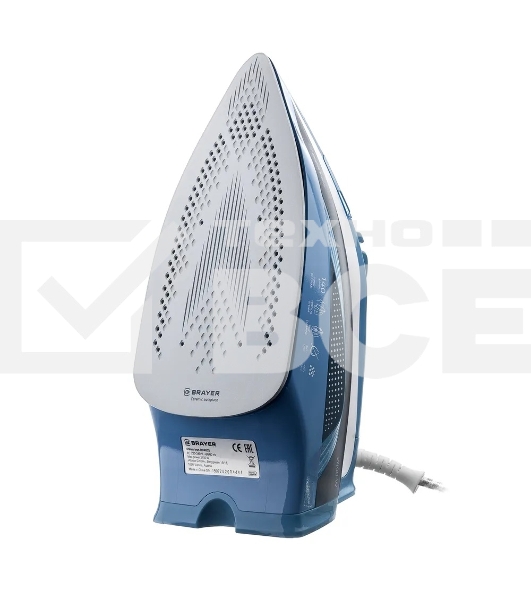 Утюг BRAYER 4002BR, 2400 Вт, керамич, Пар 140 г/м антикапля, разбрыз, резер 360мл, самоотчис,