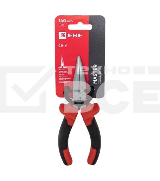 Длинногубцы EKF dgi-160-mas изогнутые, 160 мм Master Basic