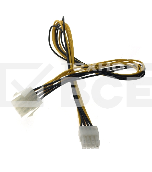 Переходник питания 8 pin для мат. платы, 50см удлинитель, (E8pinEXTCabMb50)