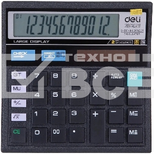 Калькулятор настольный Deli E39231 черный 12-разр.