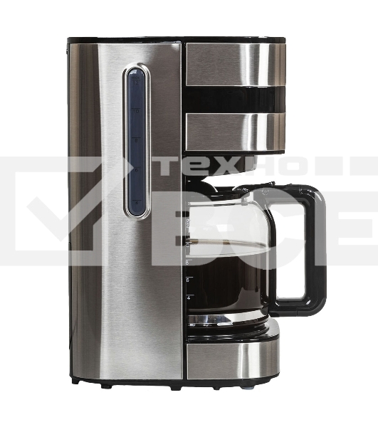 Кофеварка капельная JVC JK-CF28 черный/серебристый, исп. кофе - молотый, 1.5 л, 1000 Вт.