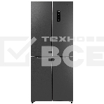 Холодильник Бирюса CD 405 DI темная нержавеющая сталь двухкамерный 289/130л морозилка снизу Side by Side, фото 1