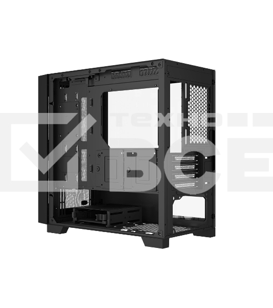 Корпус без блока питания PCCooler C3D310 BK, Mesh Mid Tower, Black, TG, 0.6 SPCC, no fans mATX, mITX 165/350/200mm 3x2.5