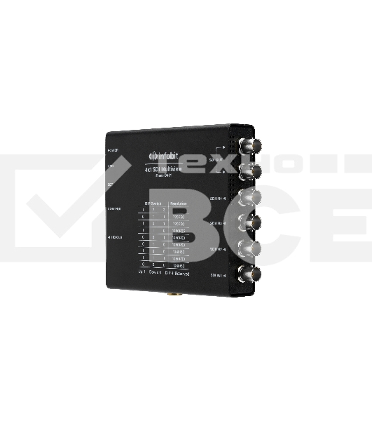 Коммутатор Infobit iTrans D401 4x1 3G SDI бесподрывный, с многооконностью