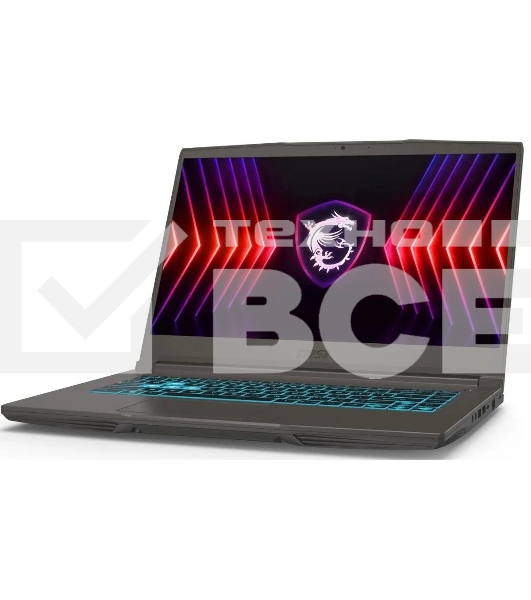 Ноутбук MSI Thin 15 B12UCX-3061XRU серый космос Intel Core i7-12650H/16Gb/SSD512Gb/RTX 2050 4Gb/15.6