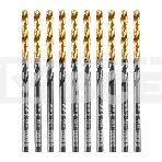 Сверло по металлу Denzel 3 мм, HSS-Tin, Golden Tip, 10 шт., фото 1