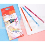 Карандаши цветные Deli EC00300 ColoRun, трехгранный профиль, тополь, 12 цветов, коробка с европодвесом, фото6