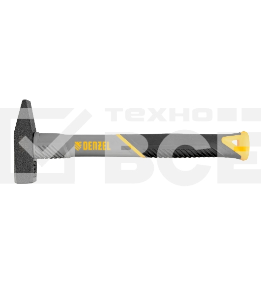 Молоток слесарный Denzel 300 г, кованый, фибергласовая рукоятка c TPR покрытием