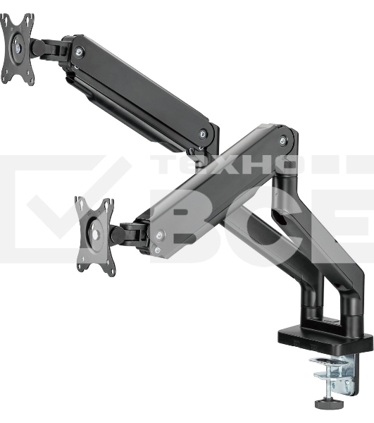 Кронштейн для мониторов Ultramounts UM731 черный 17'-35' макс.16кг крепление к столешнице поворот и наклон