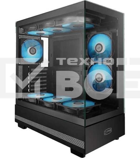 Корпус PcCooler C3Q500 BK черный без БП ATX 9x120мм 5x140мм 2xUSB3.0 audio bott PSU