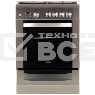 Плита газовая Gefest ПГ 6100-03 0004 серебристый, конфорок 4 шт, духовка 52 л, 60 см x 85 см x 60 см