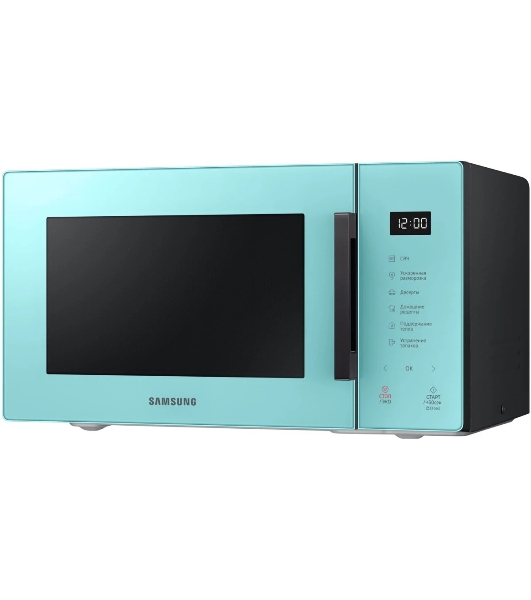 Микроволновая печь Samsung MS23T5018AN/BW голубой, 23 л, 800 Вт, переключатели - сенсор