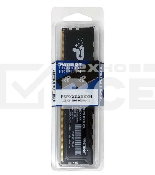 Оперативная память Patriot, DDR4, 16GB (1x16GB), 2400 MHz, CL17, с радиатором, черный