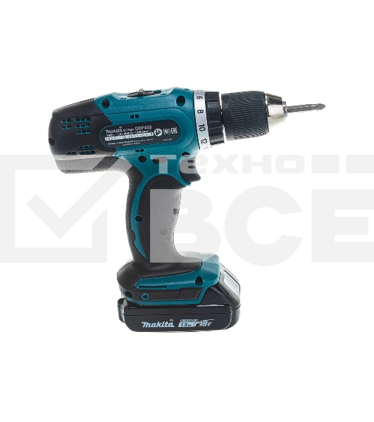 Дрель акк. MAKITA DDF453SYX5 (190497)18В 1х1.5Ач Li-ion БЗП