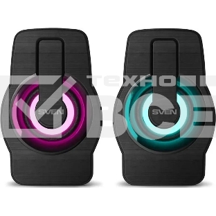 Колонки чёрные Sven 255 (2x3W, RGB подсветка, USB)