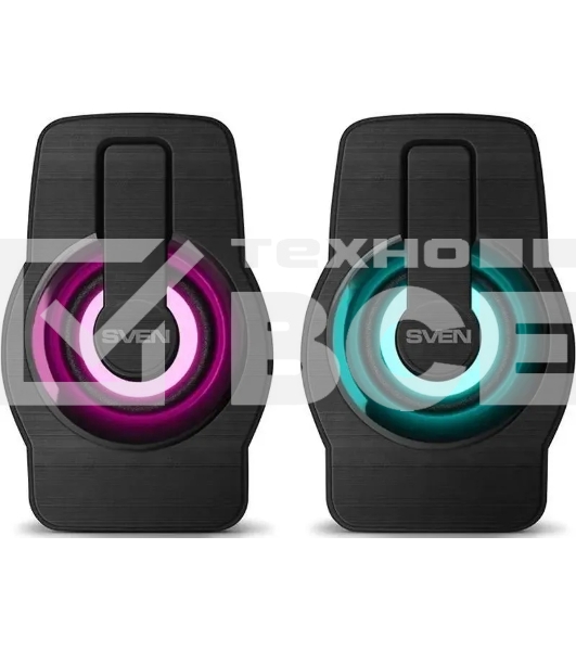 Колонки чёрные Sven 255 (2x3W, RGB подсветка, USB)
